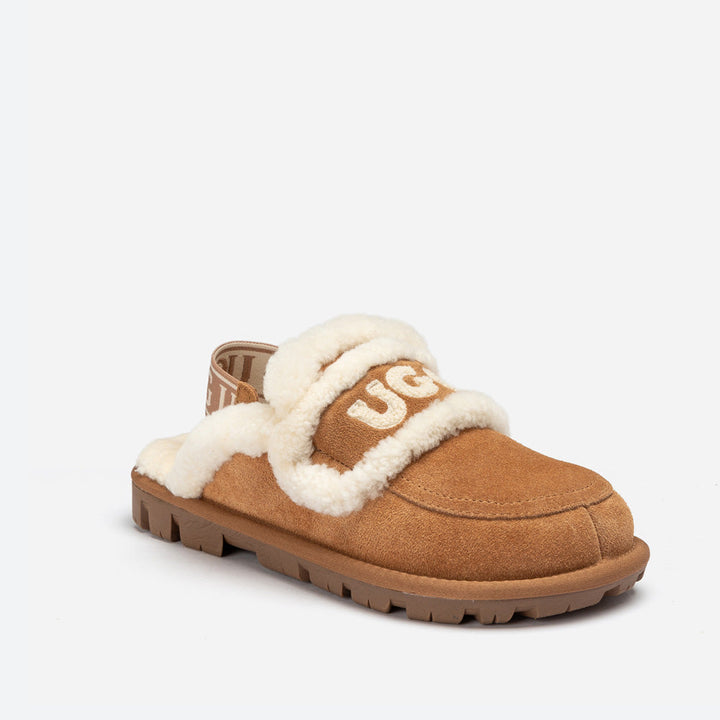 OZWEAR UGG Violet Shearling Slipper (Elastic Logo) (Detachable Feature)
