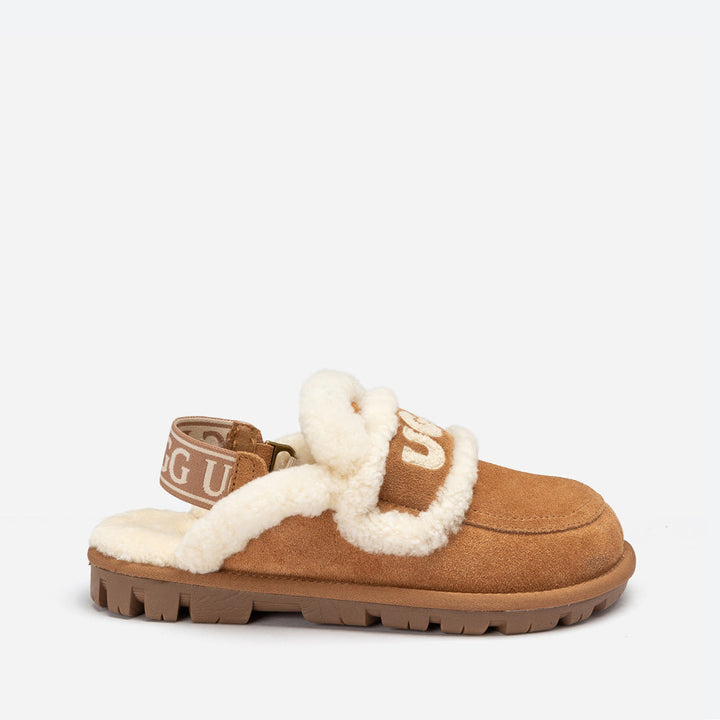 OZWEAR UGG Violet Shearling Slipper (Elastic Logo) (Detachable Feature)