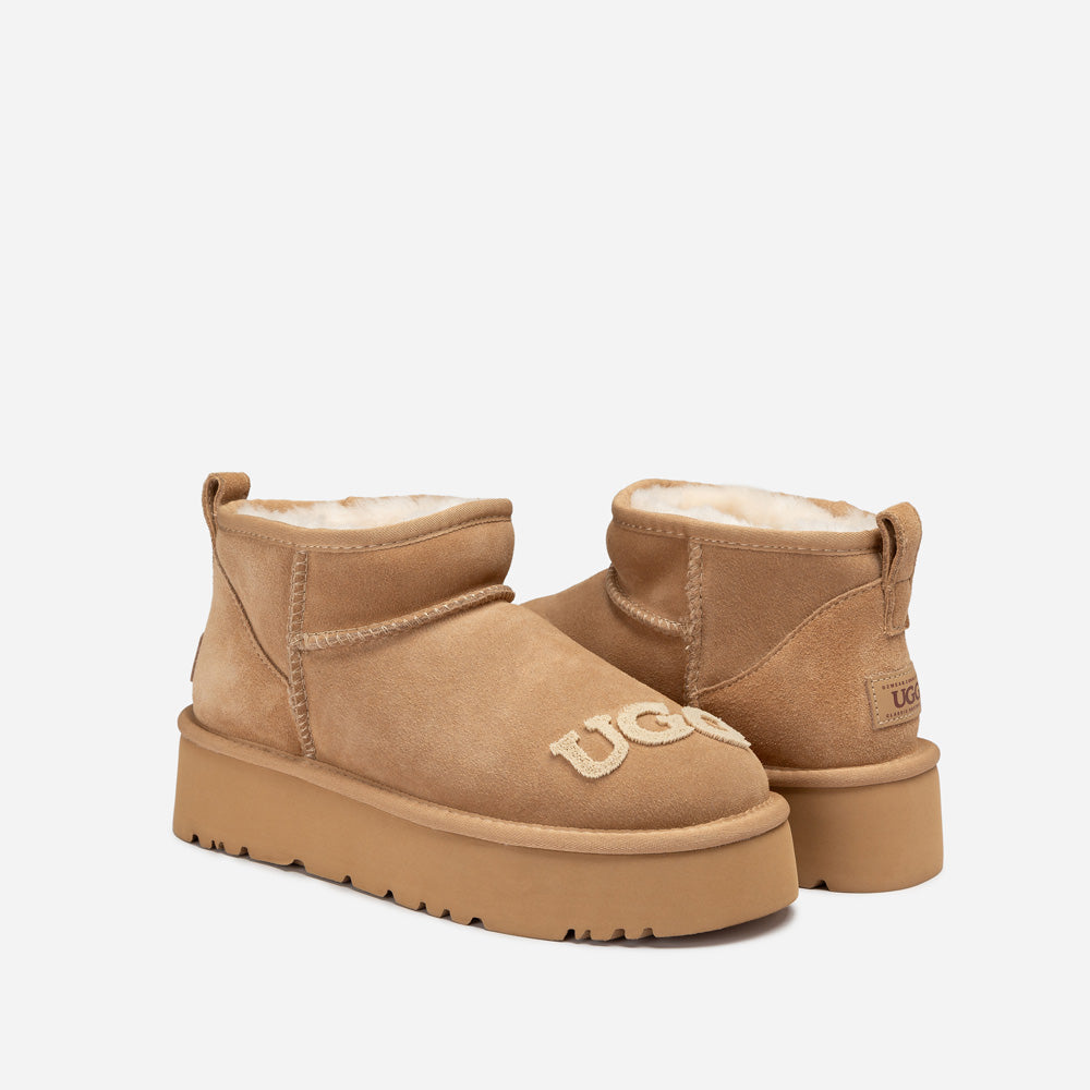 OZWEAR UGG Classic Dana Emb Logo Platform Ultra Boot
