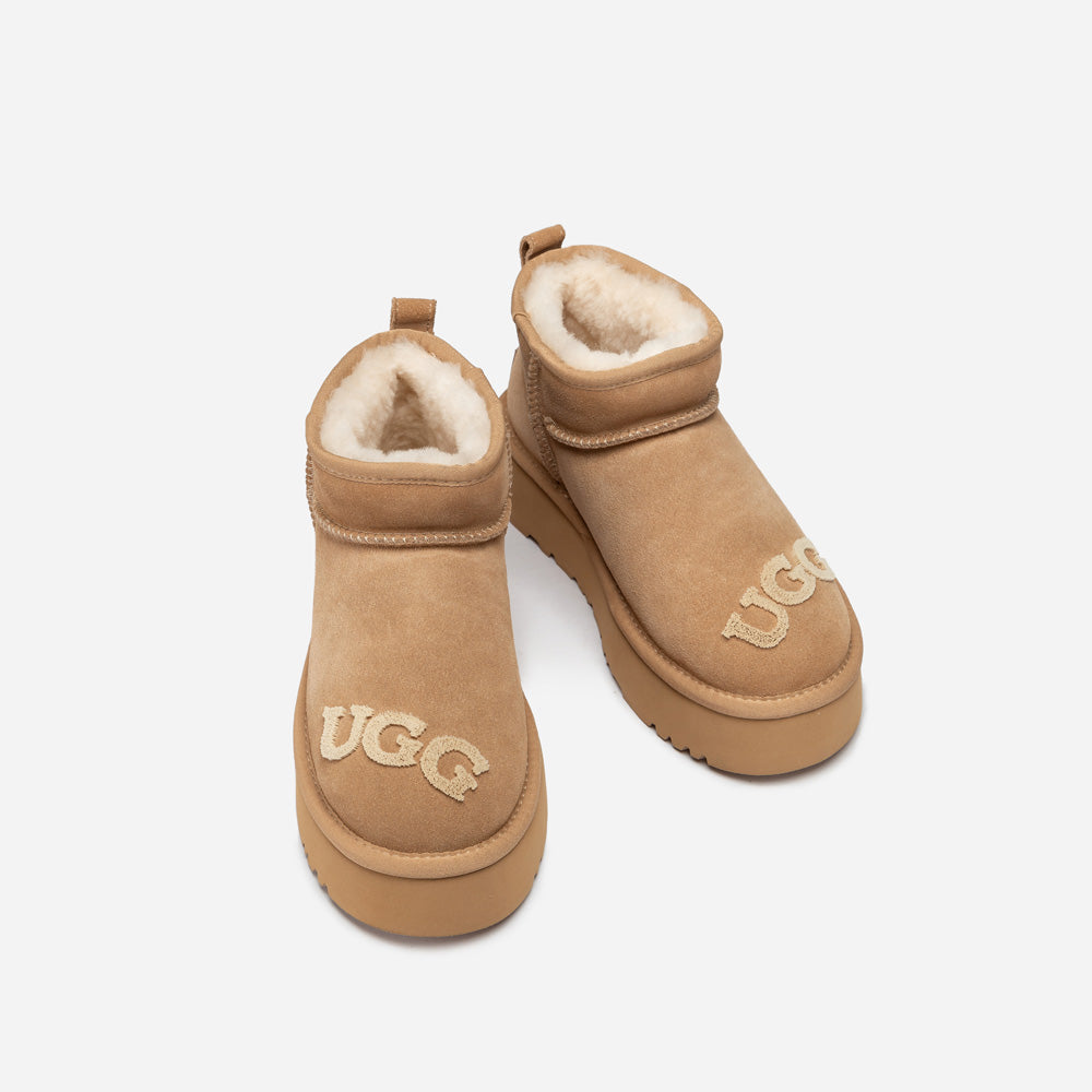 OZWEAR UGG Classic Dana Emb Logo Platform Ultra Boot