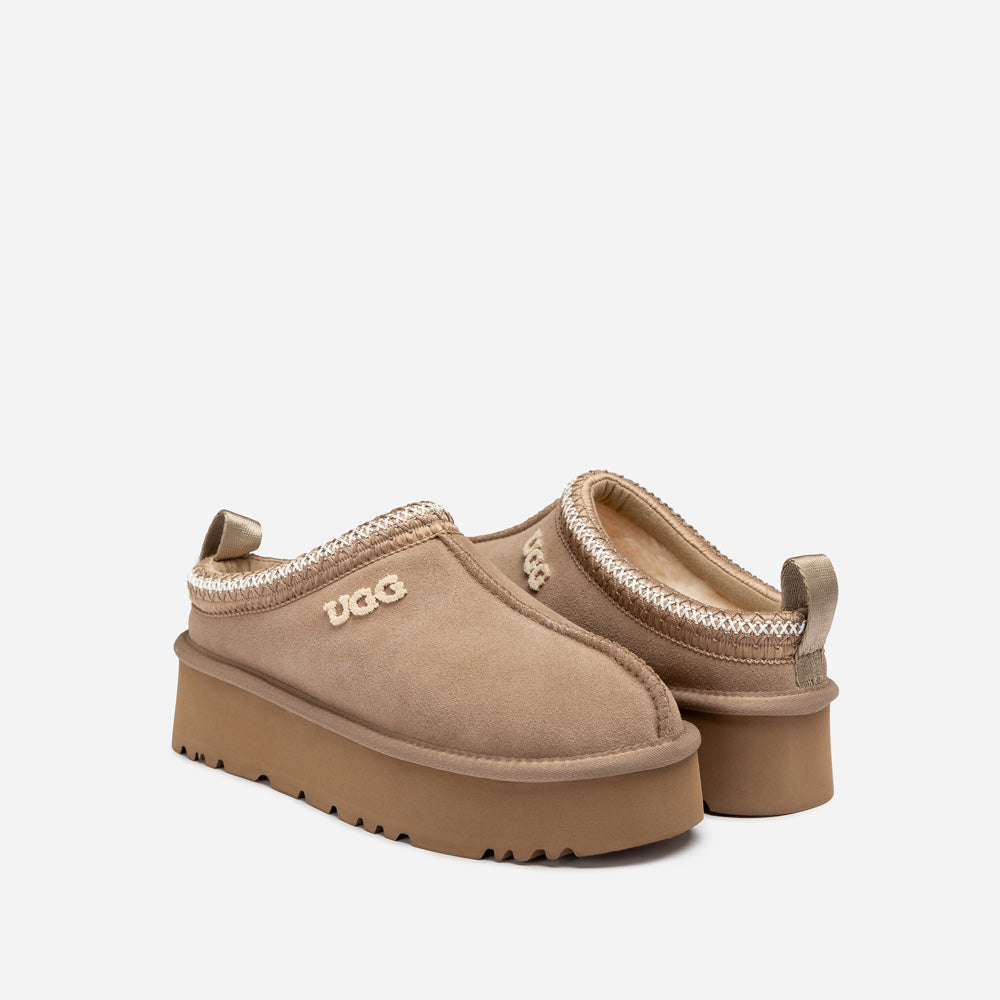 OZWEAR UGG Sydney Embroidery Platform Slipper