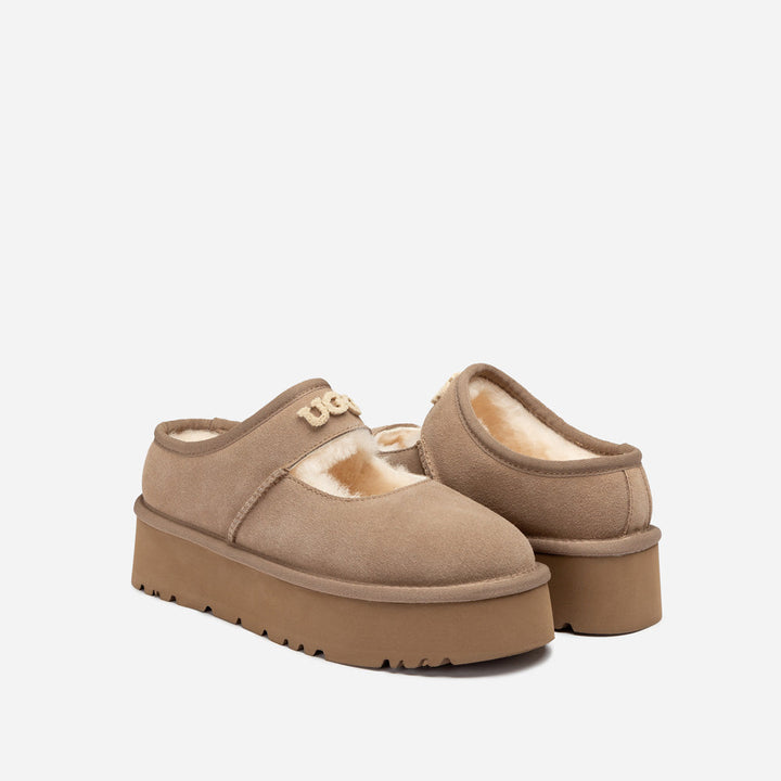 OZWEAR UGG Mary Jane Emb Logo Platform