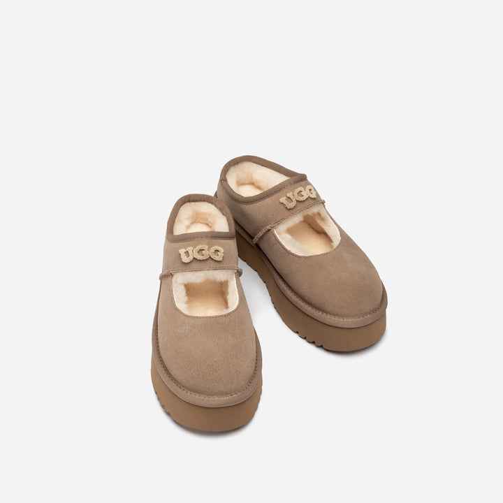 OZWEAR UGG Mary Jane Emb Logo Platform