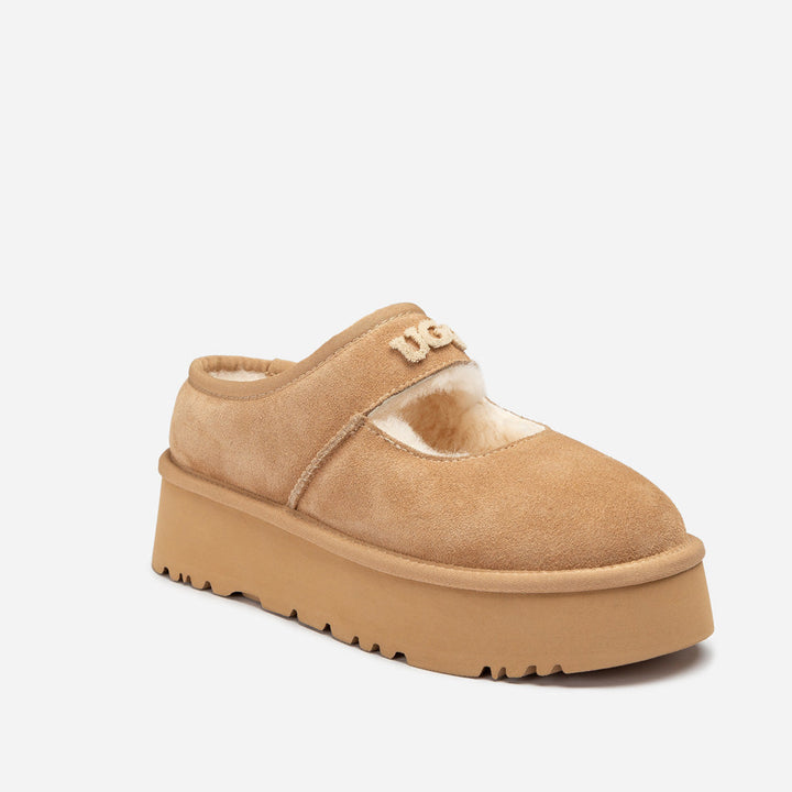 OZWEAR UGG Mary Jane Emb Logo Platform