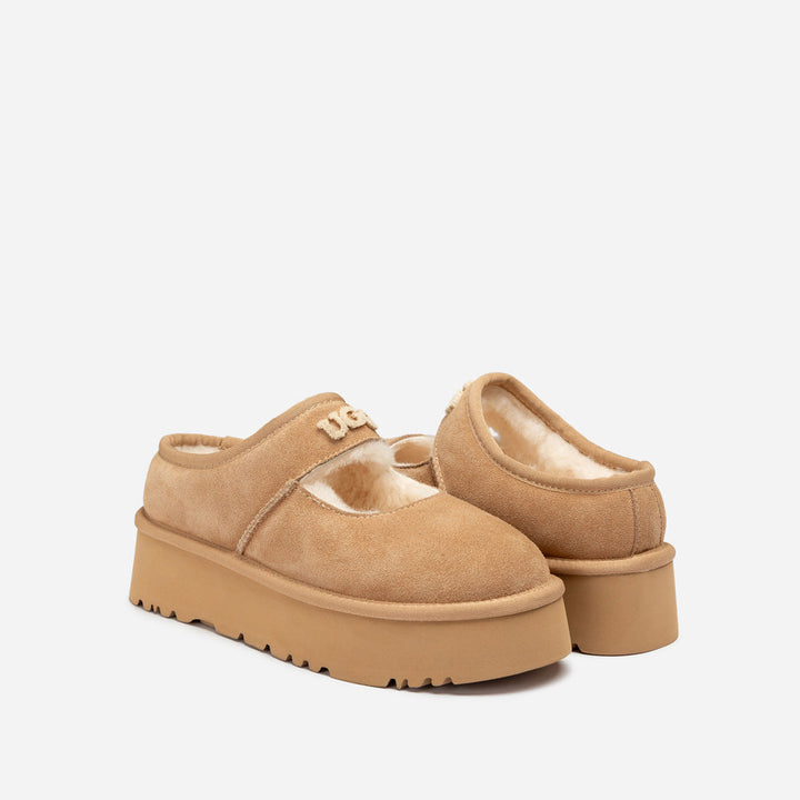 OZWEAR UGG Mary Jane Emb Logo Platform