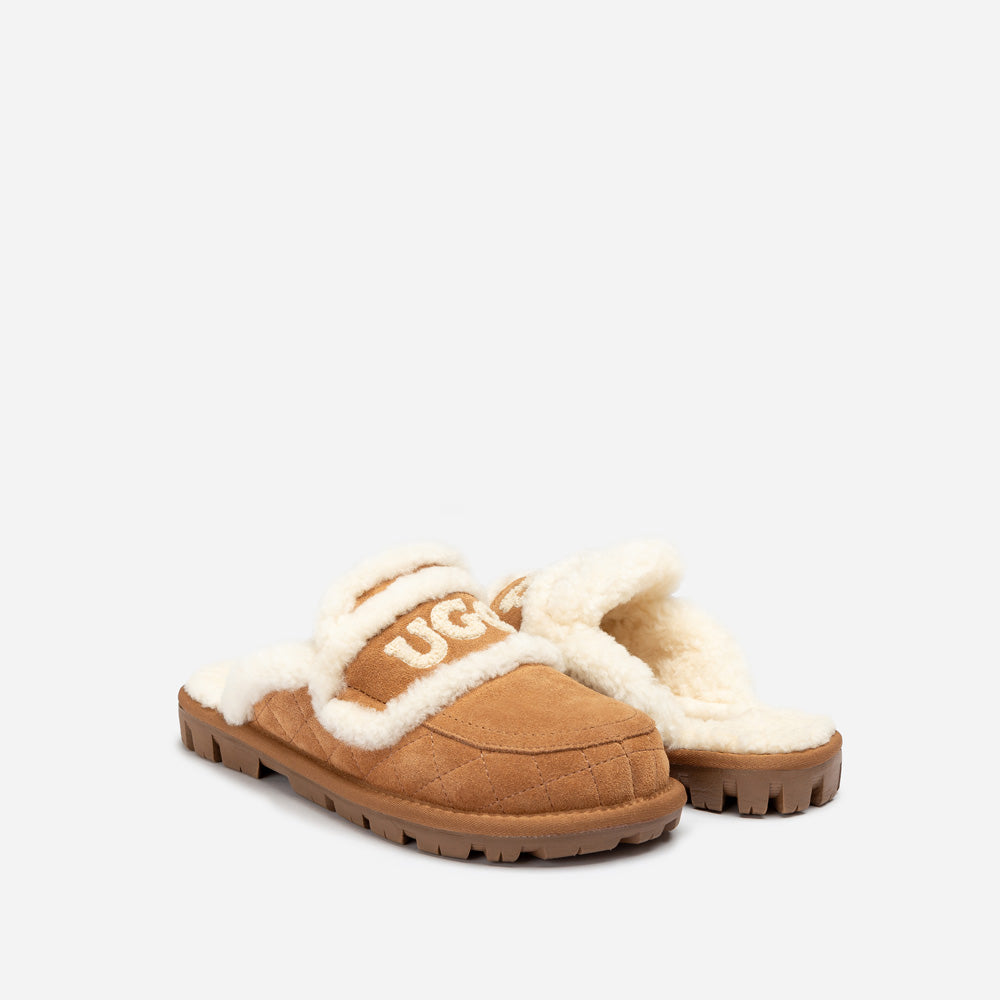 OZWEAR UGG Violet Matelasse Shearling Slipper