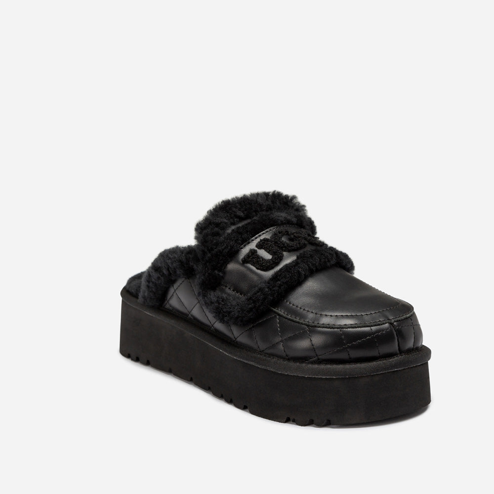 OZWEAR UGG  Violet Matelasse Shearling Platform Slipper