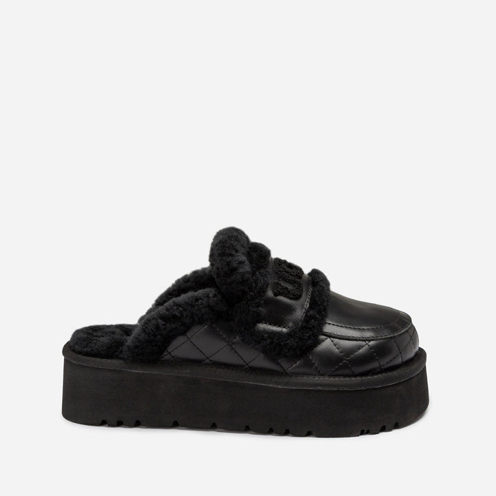 OZWEAR UGG  Violet Matelasse Shearling Platform Slipper