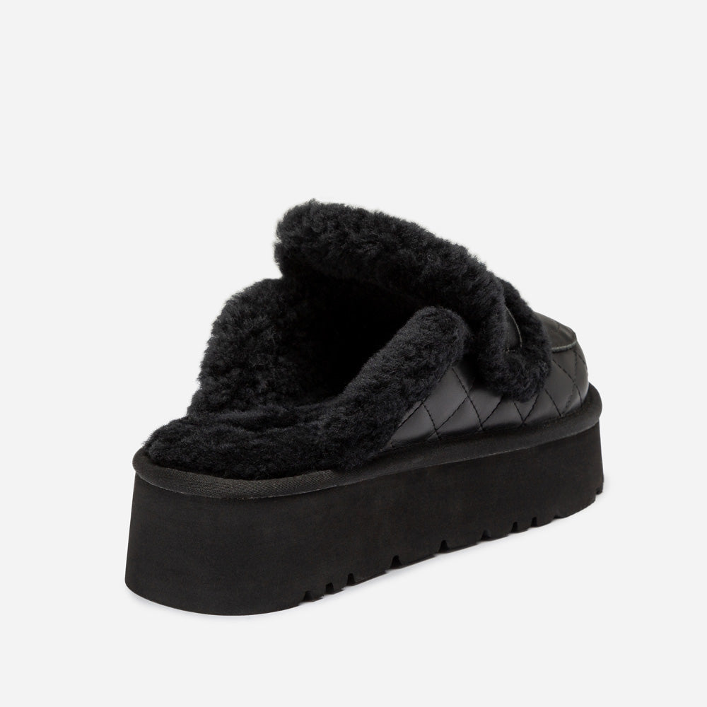 OZWEAR UGG  Violet Matelasse Shearling Platform Slipper