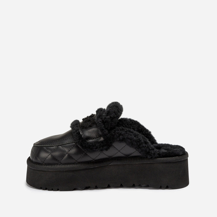 OZWEAR UGG  Violet Matelasse Shearling Platform Slipper