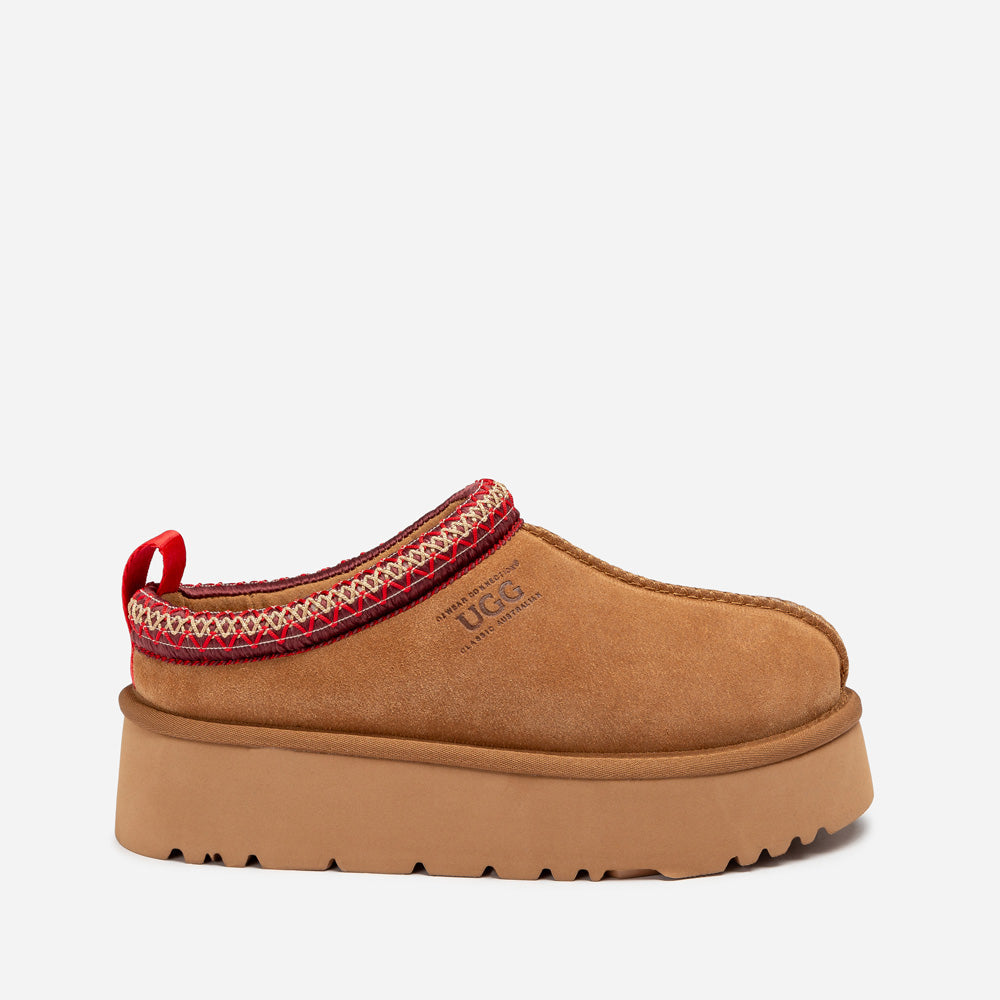 OZWEAR UGG Sydney Spring Platform Slipper (Water Resistant) (Detachable Wool Insole)