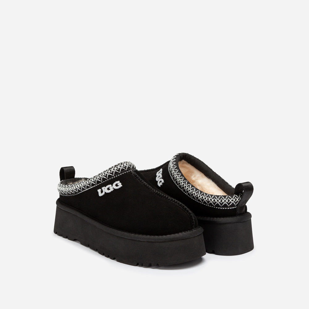 OZWEAR UGG Sydney Embroidery Platform Slipper