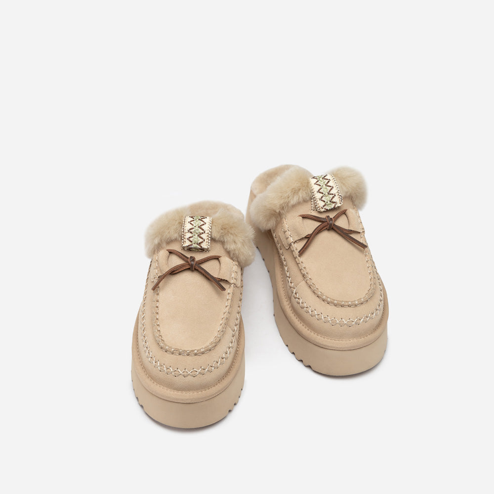 OZWEAR UGG Letitia Platform Slipper (Replaceable Decoration)