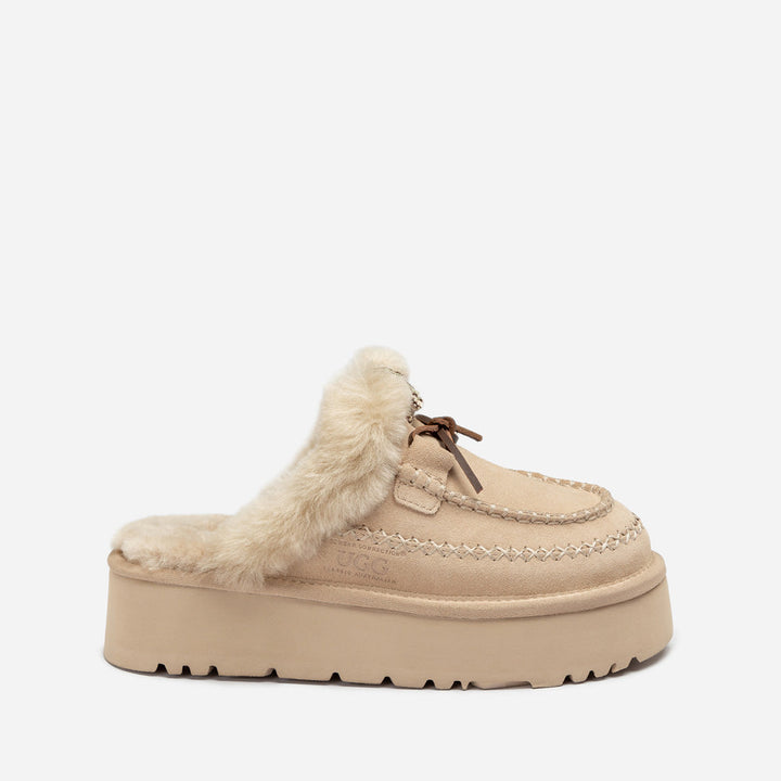 OZWEAR UGG Letitia Platform Slipper (Replaceable Decoration)