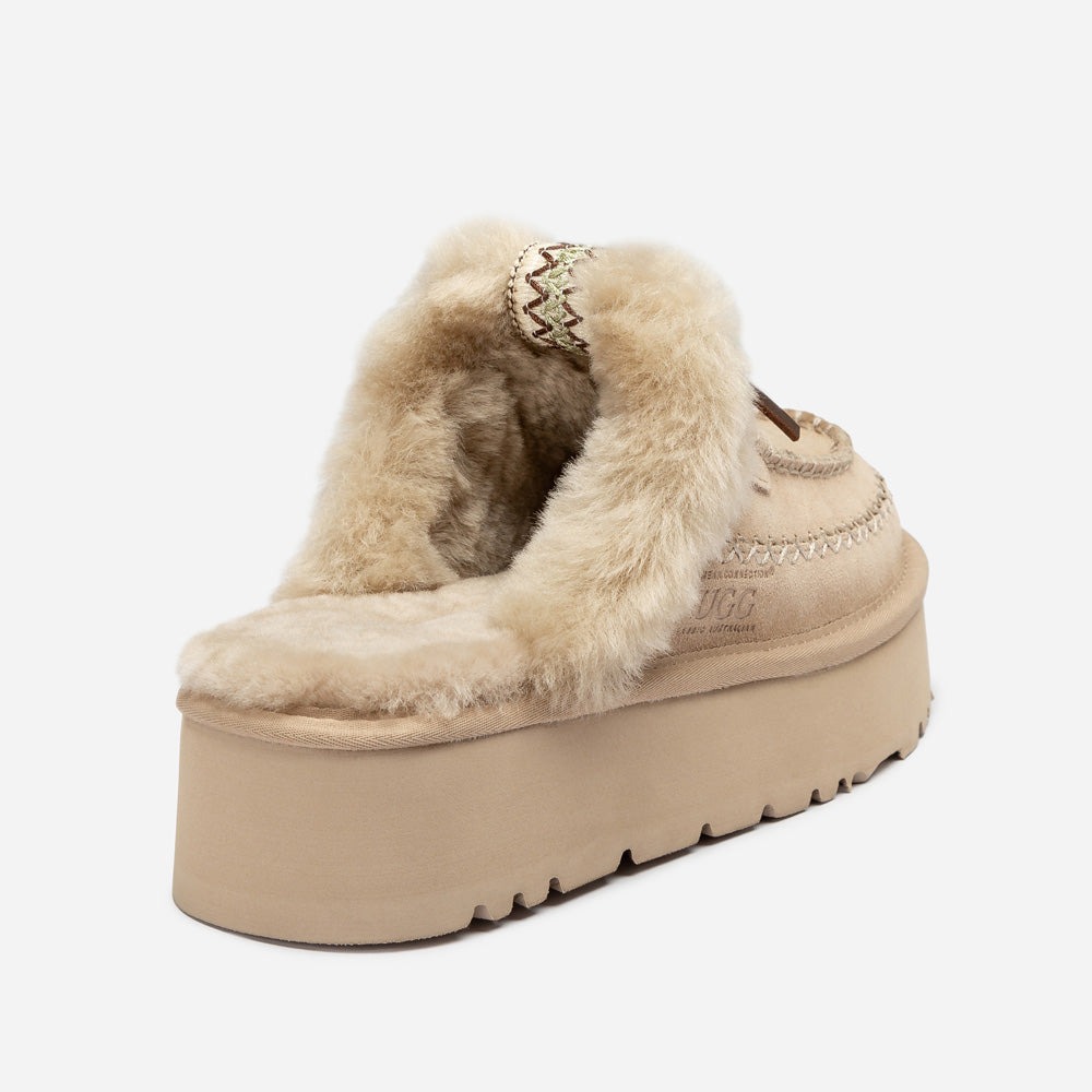 OZWEAR UGG Letitia Platform Slipper (Replaceable Decoration)