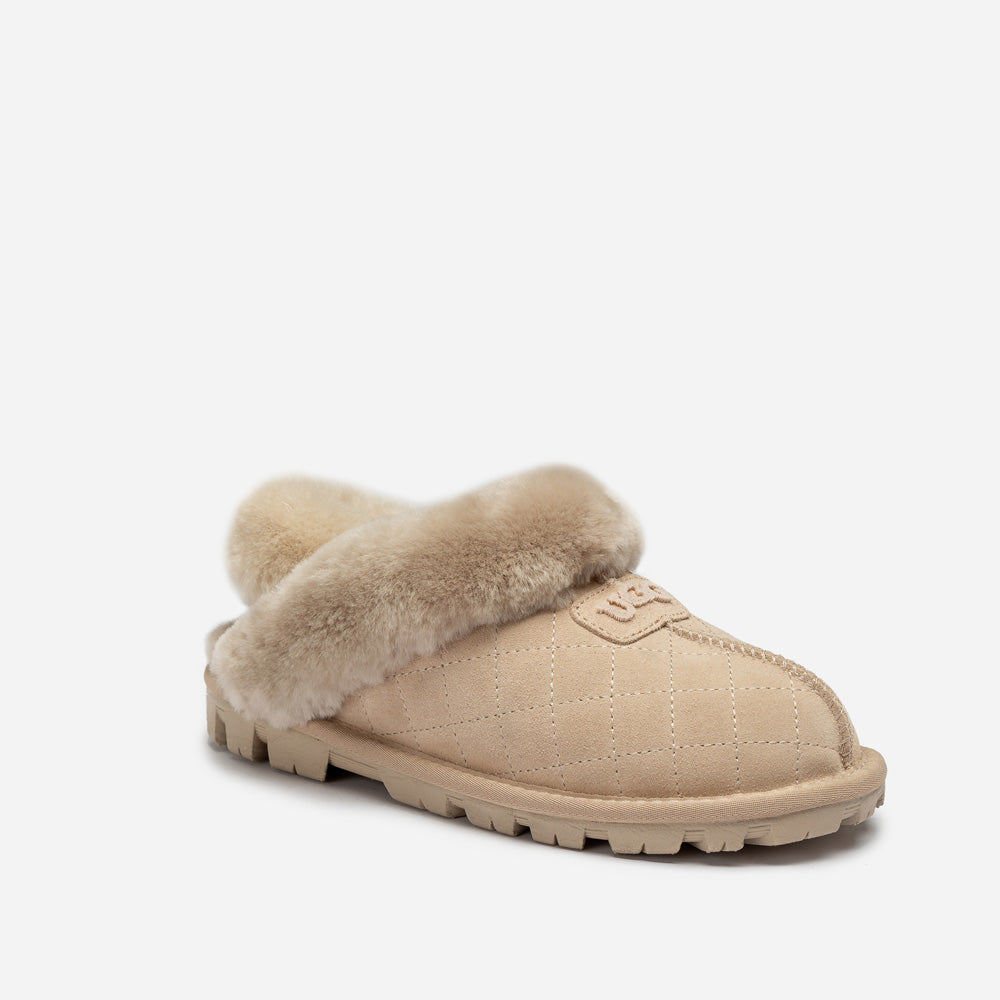 OZWEAR UGG Coquette Matelasse Emb Logo Slipper( Detachable Feature)