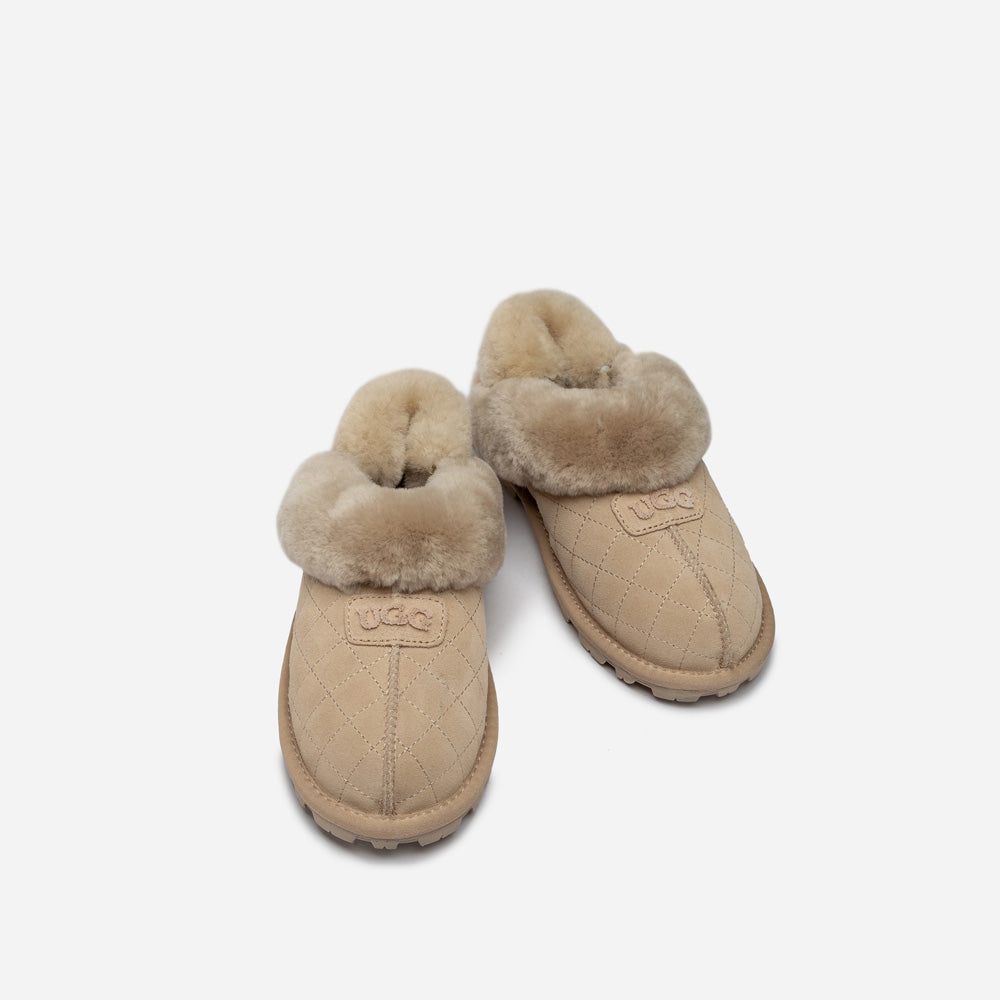OZWEAR UGG Coquette Matelasse Emb Logo Slipper( Detachable Feature)