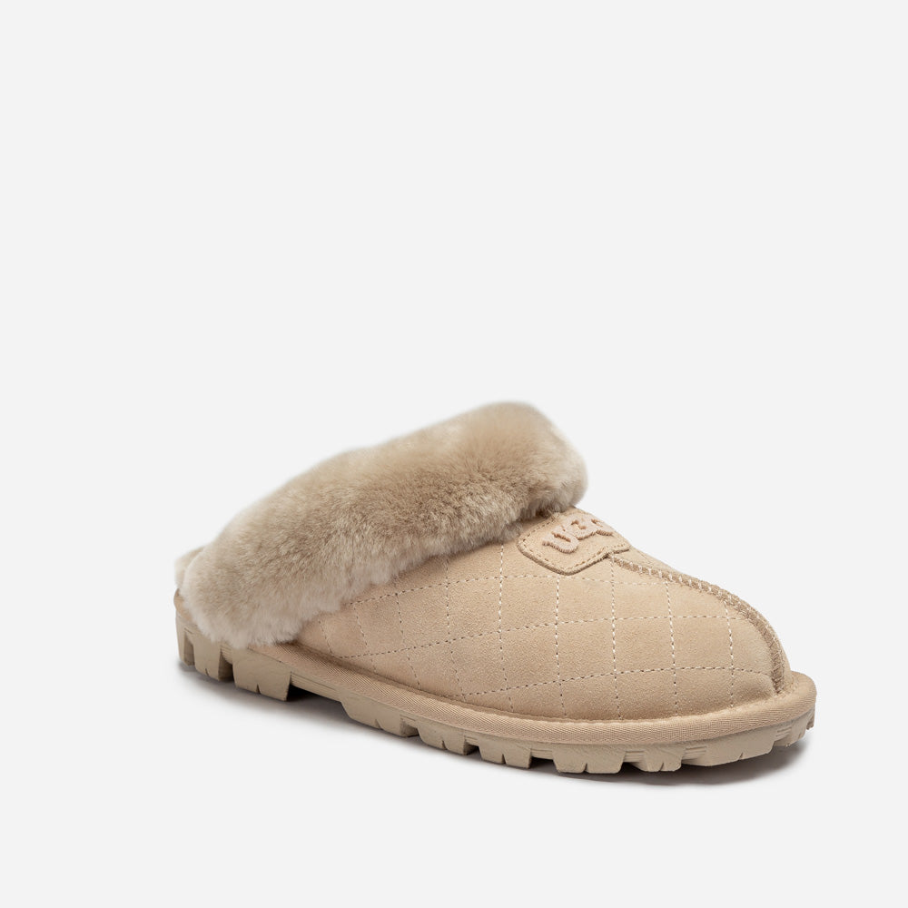 OZWEAR UGG Coquette Matelasse Emb Logo Slipper( Detachable Feature)