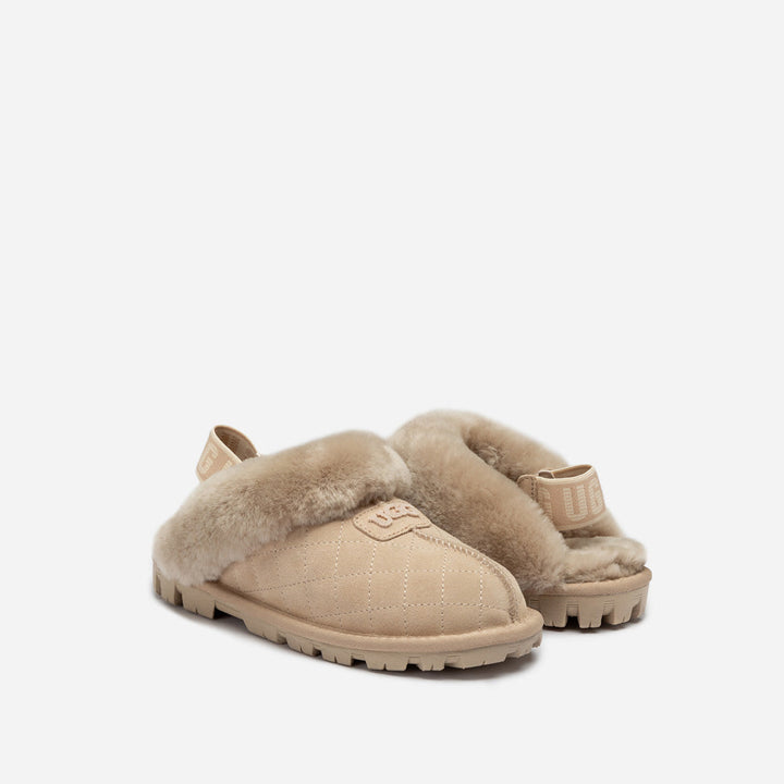 OZWEAR UGG Coquette Matelasse Emb Logo Slipper( Detachable Feature)