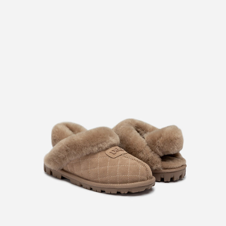 OZWEAR UGG Coquette Matelasse Emb Logo Slipper( Detachable Feature)