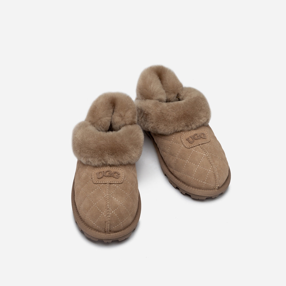 OZWEAR UGG Coquette Matelasse Emb Logo Slipper( Detachable Feature)