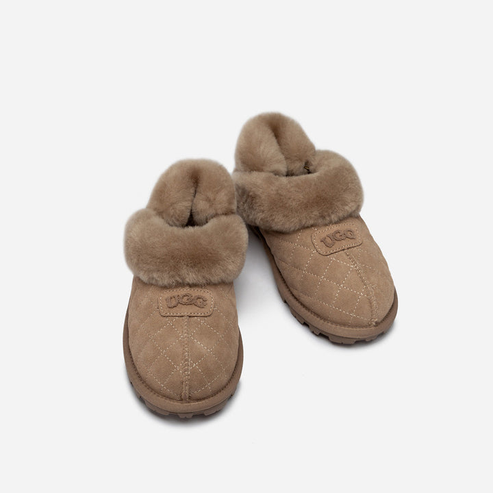 OZWEAR UGG Coquette Matelasse Emb Logo Slipper( Detachable Feature)