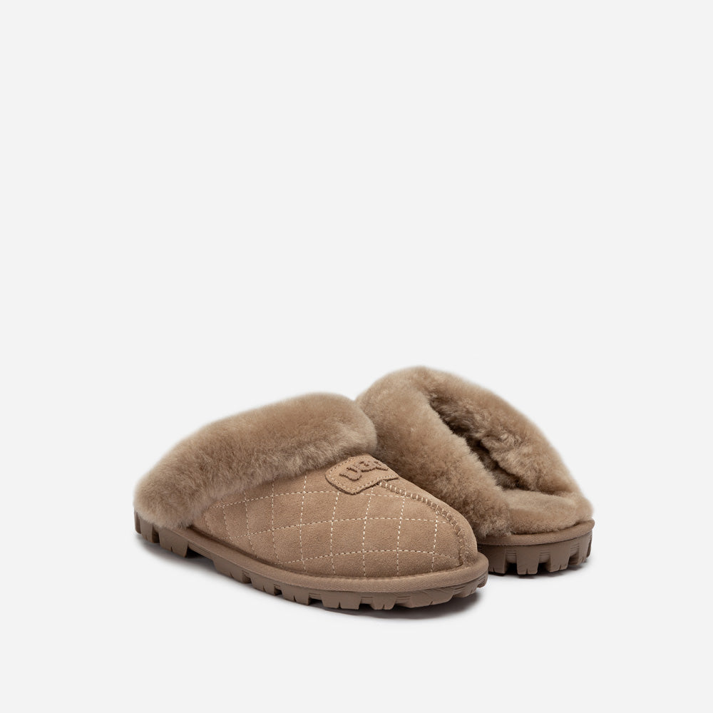 OZWEAR UGG Coquette Matelasse Emb Logo Slipper( Detachable Feature)