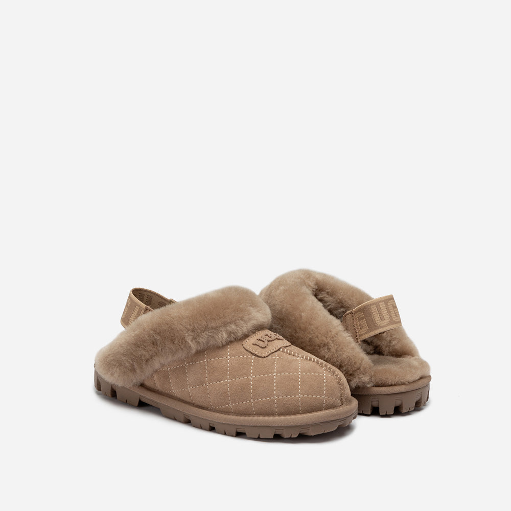 OZWEAR UGG Coquette Matelasse Emb Logo Slipper( Detachable Feature)