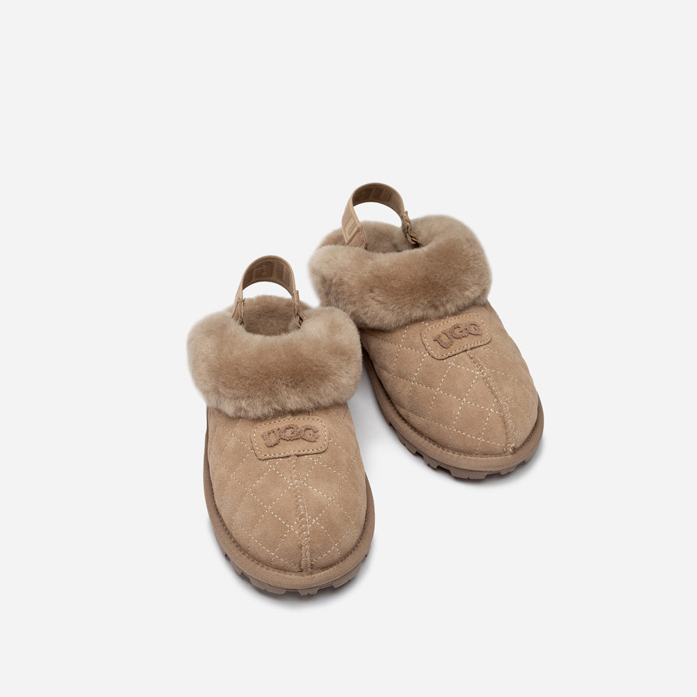 OZWEAR UGG Coquette Matelasse Emb Logo Slipper( Detachable Feature)
