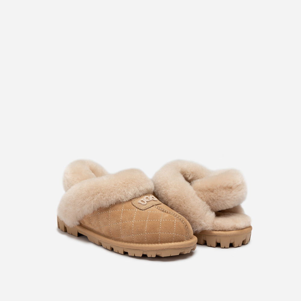 OZWEAR UGG Coquette Matelasse Emb Logo Slipper( Detachable Feature)