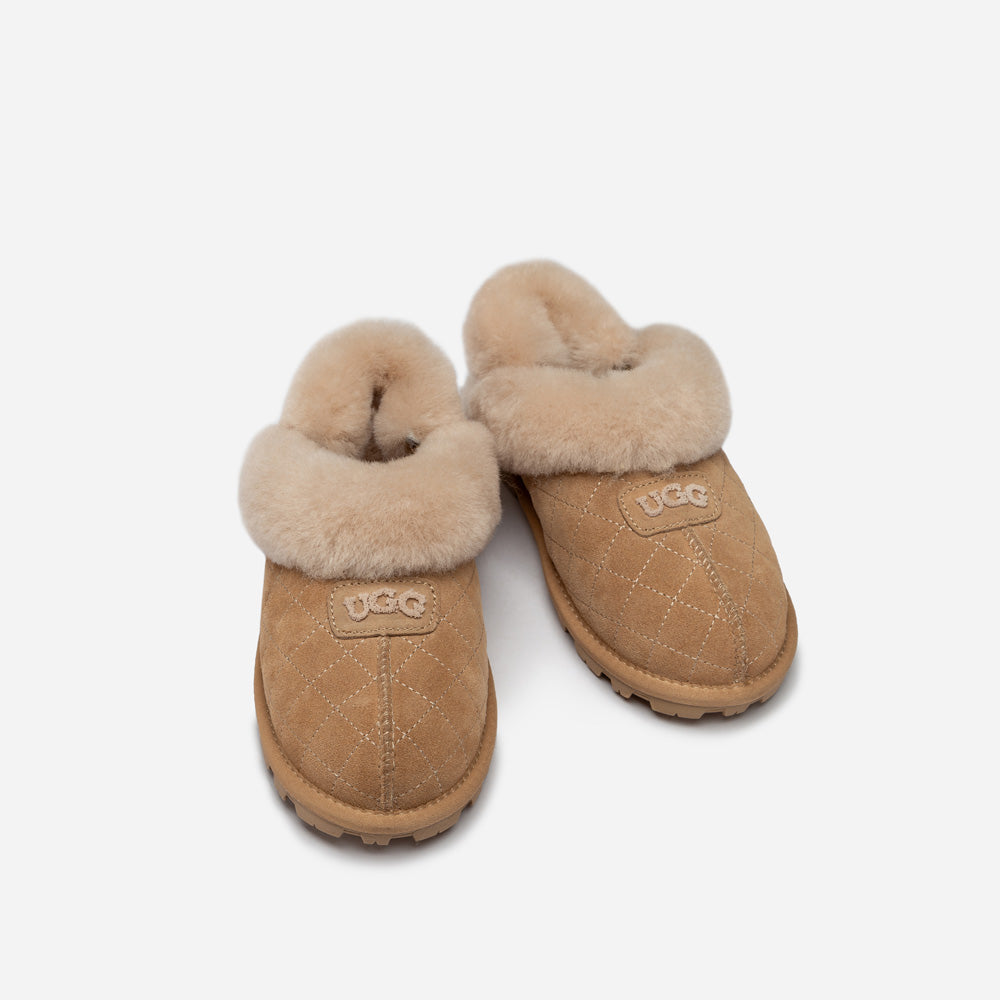 OZWEAR UGG Coquette Matelasse Emb Logo Slipper( Detachable Feature)