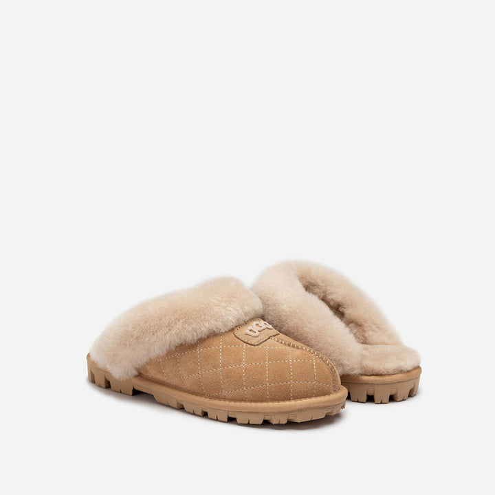 OZWEAR UGG Coquette Matelasse Emb Logo Slipper( Detachable Feature)