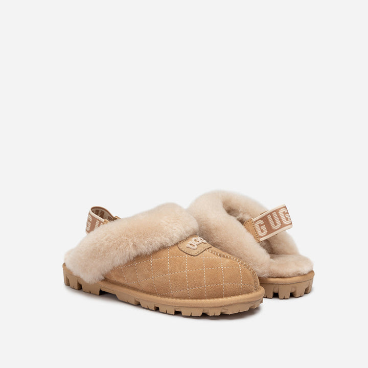 OZWEAR UGG Coquette Matelasse Emb Logo Slipper( Detachable Feature)