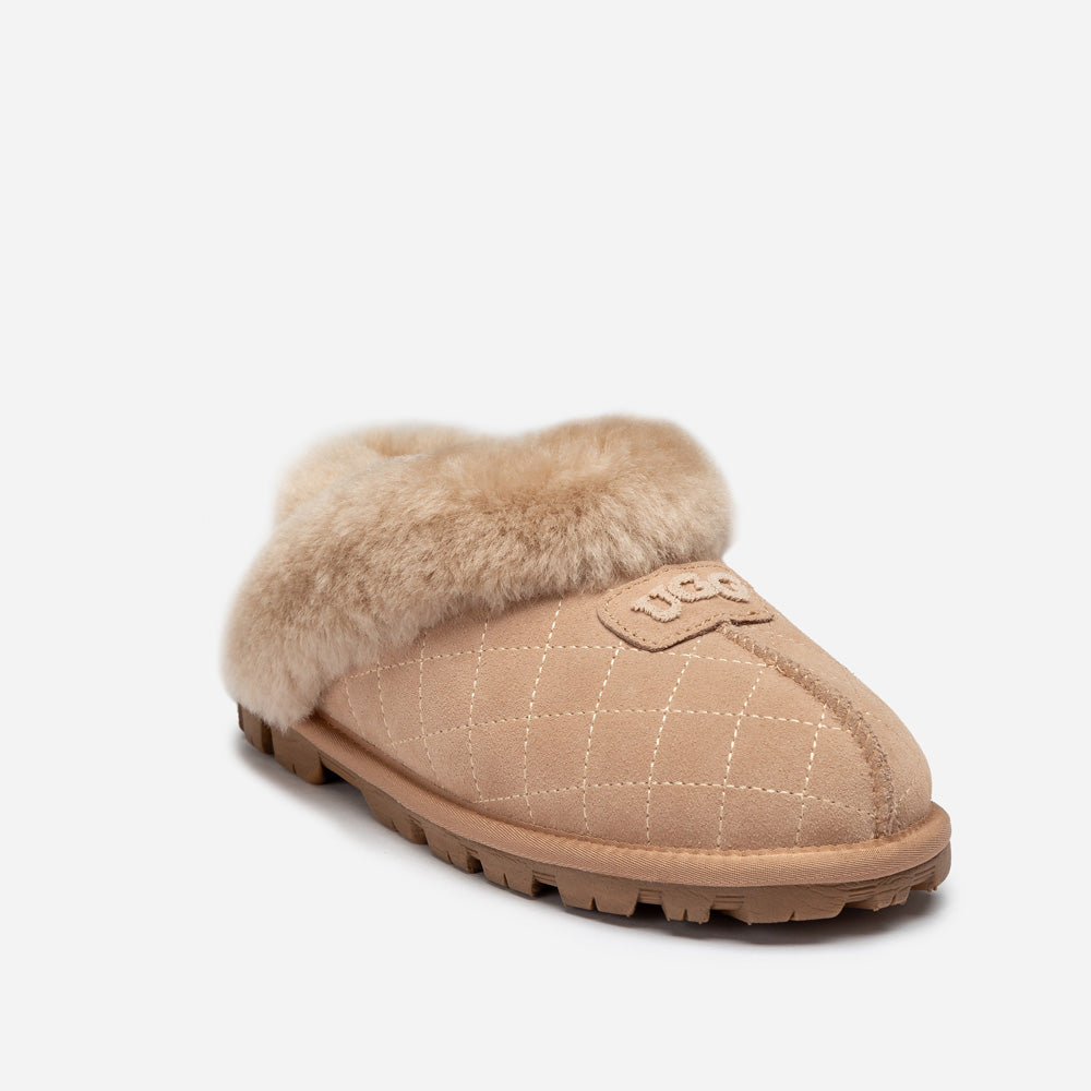 OZWEAR UGG Coquette Matelasse Emb Logo Slipper( Detachable Feature)