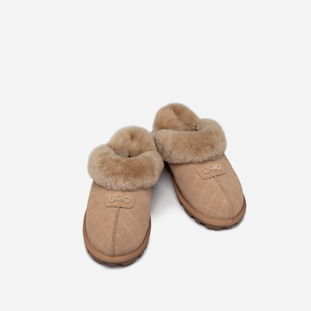 OZWEAR UGG Coquette Matelasse Emb Logo Slipper( Detachable Feature)