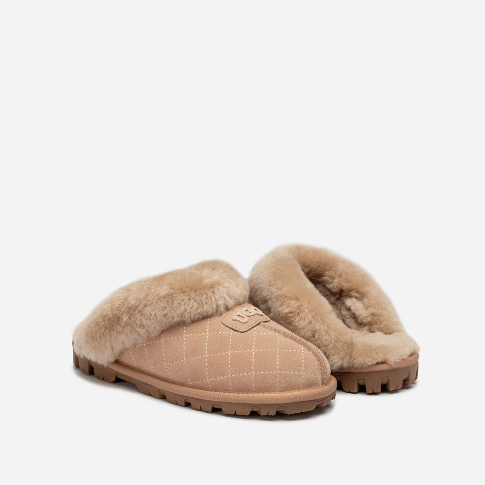 OZWEAR UGG Coquette Matelasse Emb Logo Slipper( Detachable Feature)