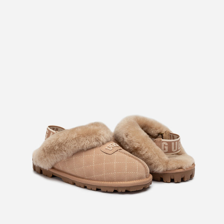 OZWEAR UGG Coquette Matelasse Emb Logo Slipper( Detachable Feature)