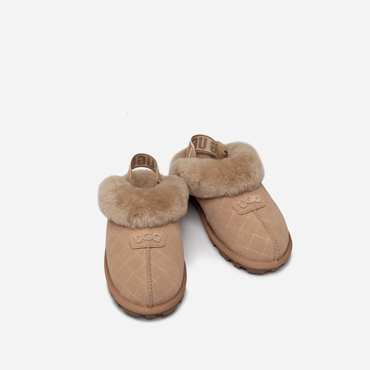 OZWEAR UGG Coquette Matelasse Emb Logo Slipper( Detachable Feature)