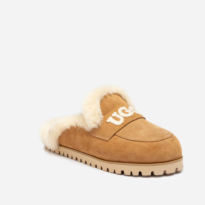 OZWEAR UGG Priya Knit Logo Shearling Slipper