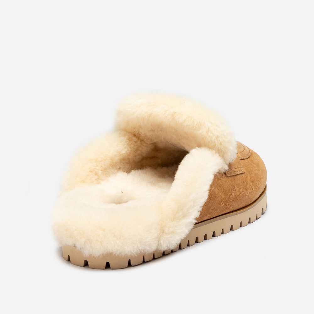 OZWEAR UGG Priya Knit Logo Shearling Slipper
