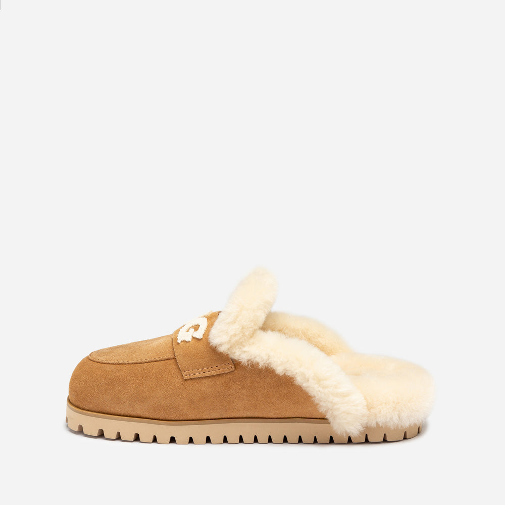 OZWEAR UGG Priya Knit Logo Shearling Slipper