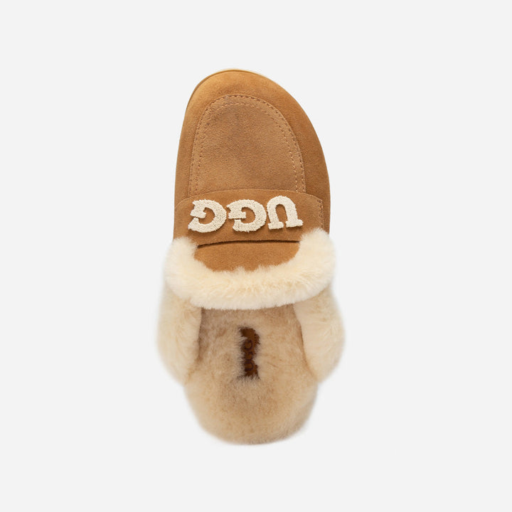 OZWEAR UGG Priya Knit Logo Shearling Slipper