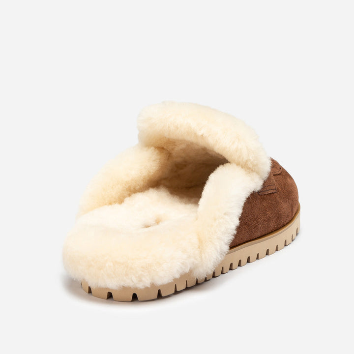 OZWEAR UGG Priya Knit Logo Shearling Slipper