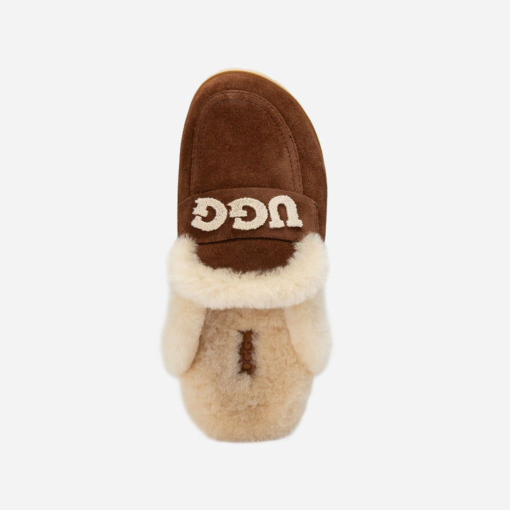 OZWEAR UGG Priya Knit Logo Shearling Slipper