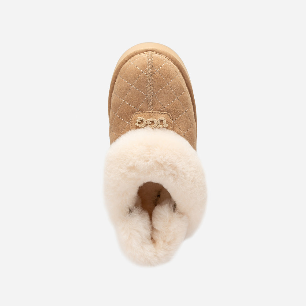 OZWEAR UGG Coquette Matelassé Logo Platform Slipper (Detachable Feature)