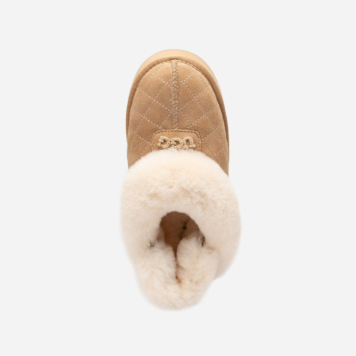 OZWEAR UGG Coquette Matelassé Logo Platform Slipper (Detachable Feature)