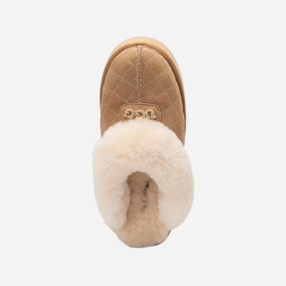 OZWEAR UGG Coquette Matelassé Logo Platform Slipper (Detachable Feature)