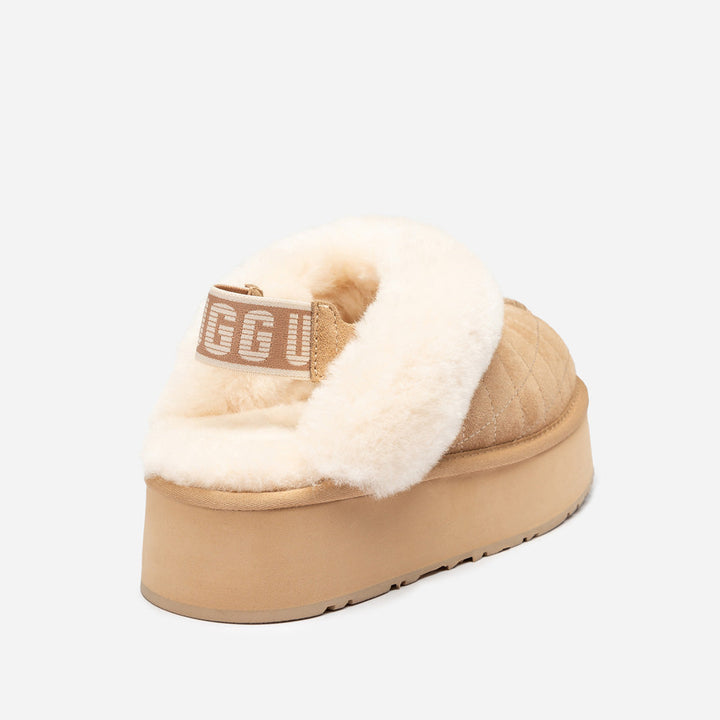 OZWEAR UGG Coquette Matelassé Logo Platform Slipper (Detachable Feature)