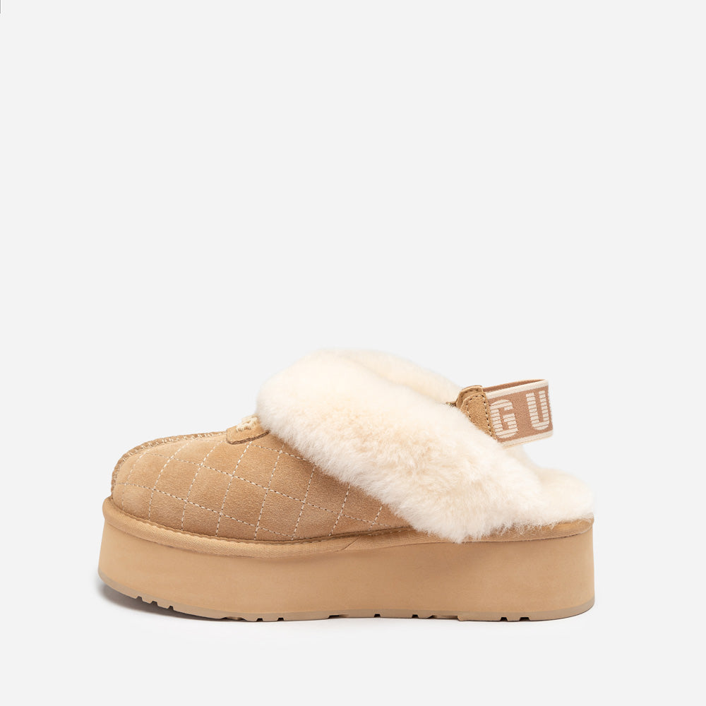 OZWEAR UGG Coquette Matelassé Logo Platform Slipper (Detachable Feature)