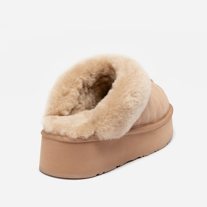 OZWEAR UGG Coquette Matelassé Logo Platform Slipper (Detachable Feature)